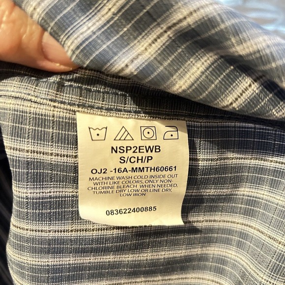 Wrangler Performance Shirt Short Sleeve Breathable NWT Fishing Blue Small - Picture 7 of 7